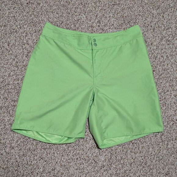 Neon Athletic Shorts Green Golf Tennis Pickle Ball Running Board Shorts Size 10 - Picture 2 of 5